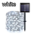 Catena luminosa solare esterna, 300 LED, 8 modalità, filo di rame flessibile