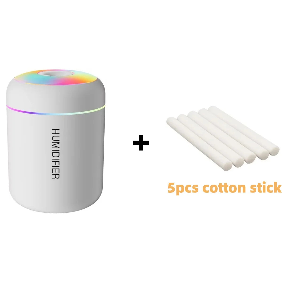 Mini Umidificatore USB 180ml con Diffusore Aromaterapico e Luci LED