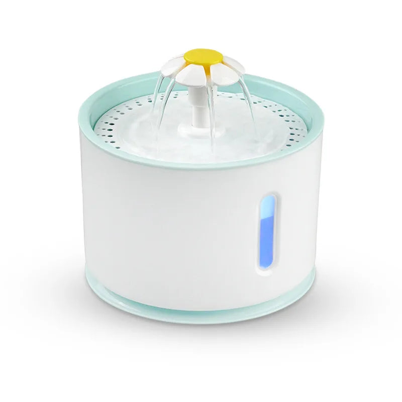 Fontana d'acqua per gatti 3,2 L in acciaio inox, USB, silenziosa con luce LED