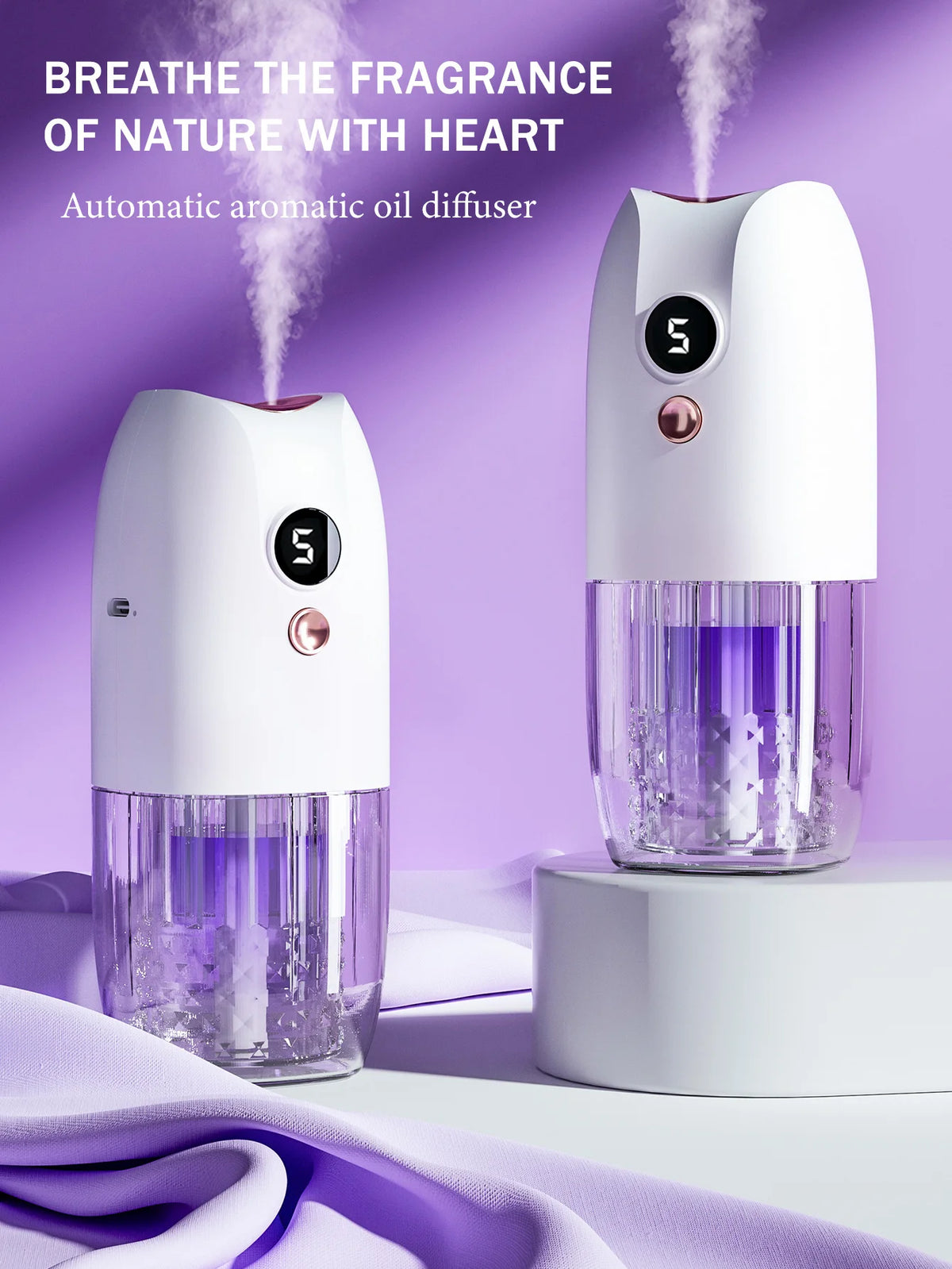 Diffusore d'aroma ricaricabile portatile multifunzione con timer per auto, casa…