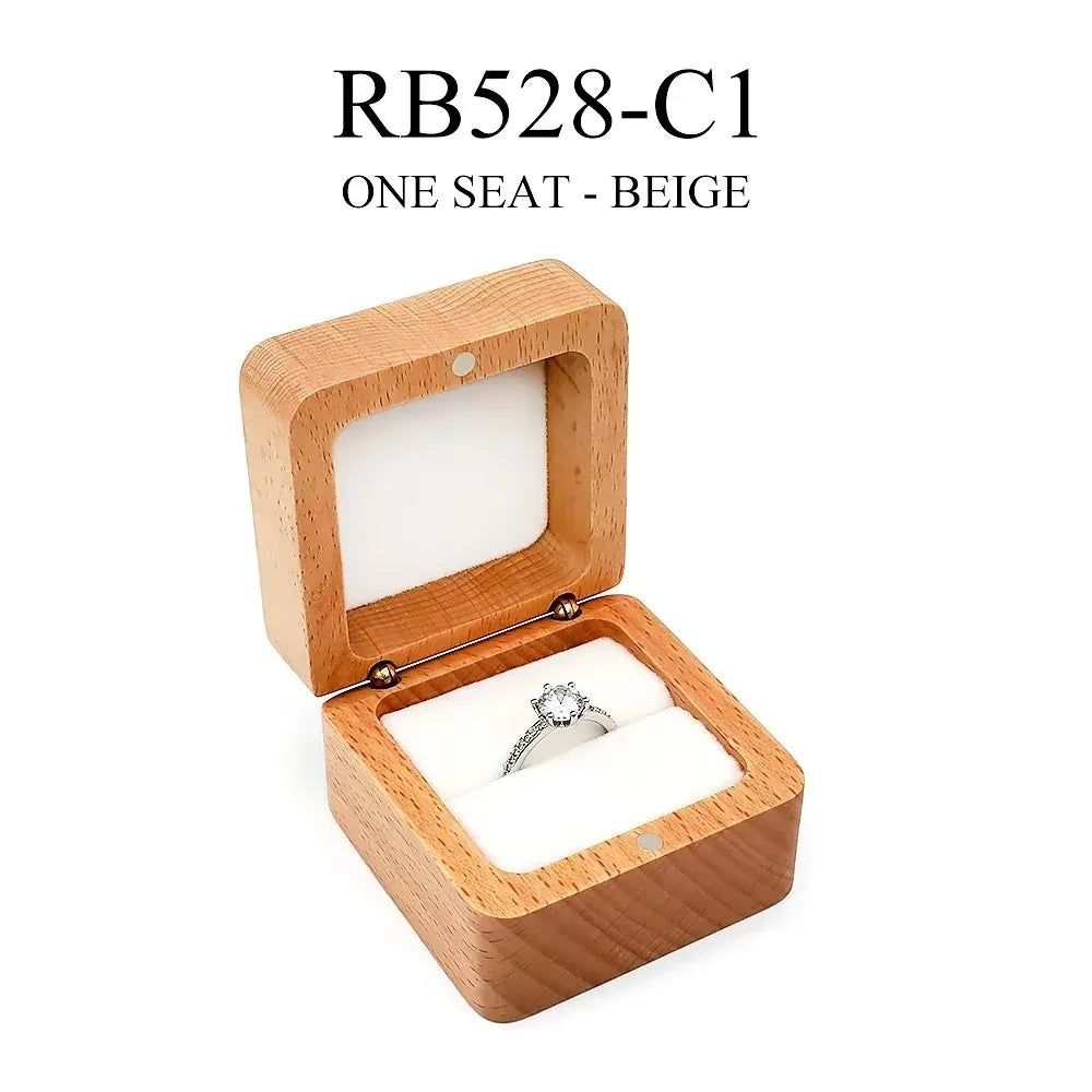 Boîte à bagues en bois de noyer pour demande en mariage, coffret à bijoux vide en bois pour boucles d'oreilles et bagues, boîte pour bague de fiançailles, boîte pour alliances, cadeau d'anniversaire