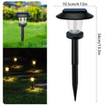 Lampade solari LED per sentieri, impermeabili IP65, luce calda, batteria 500 mAh