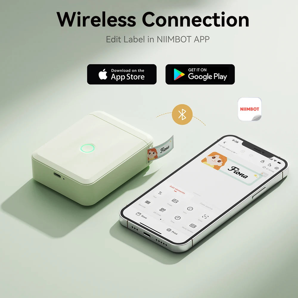 Stampante termica portatile Mini wireless per etichette adesive