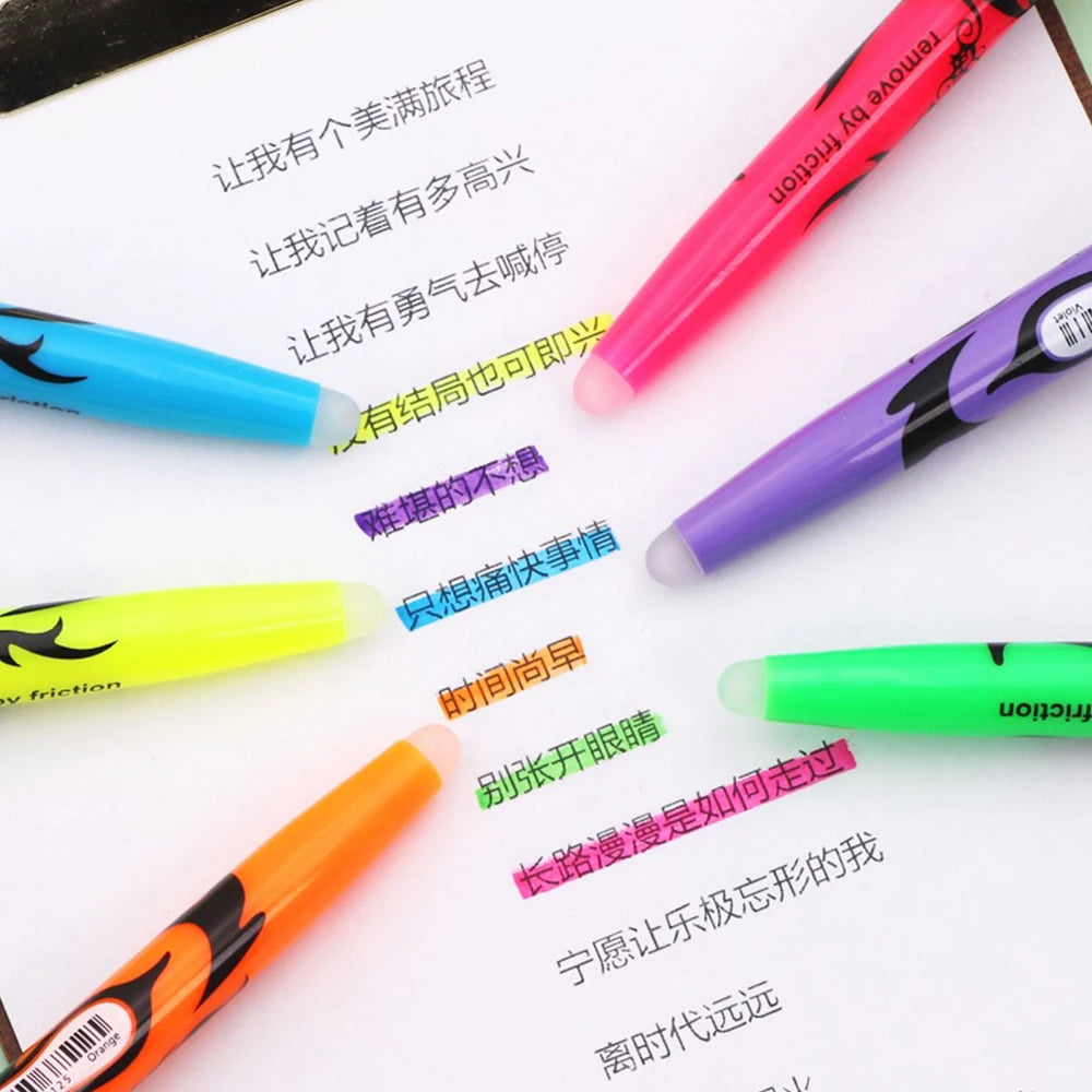 3/6pcs Japan Pilot Erasable Highlighters FRIXION Student Color Marker Pens Soft Light Eye Protection SW-FL School Supplies