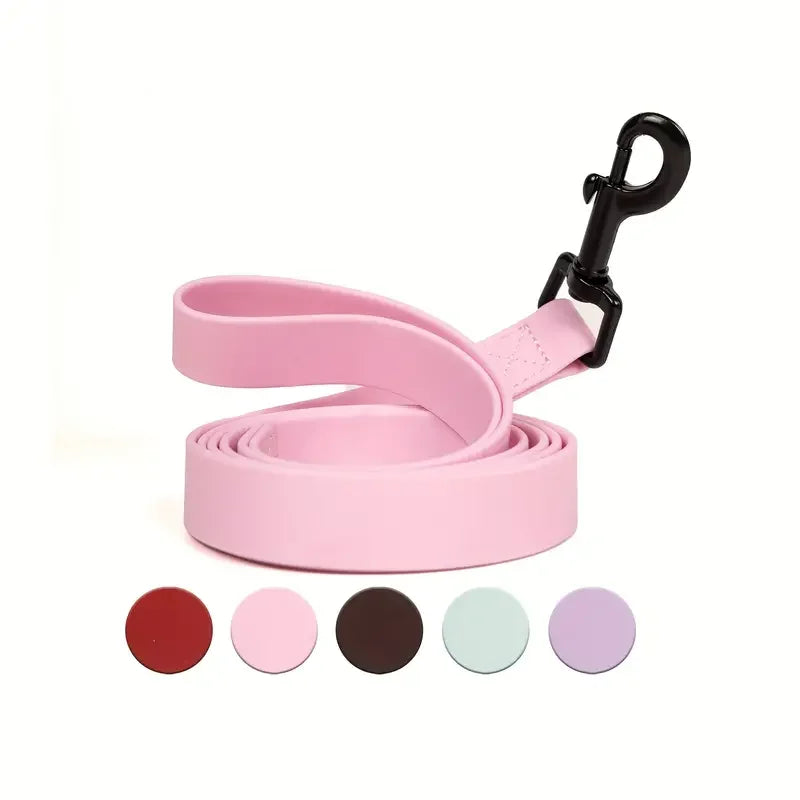 Waterproof PVC Dog Leash Bite Resistant Heavy Duty Training Lead 4FT Long Line for Small Medium Large Dogs,Stain & Odor Resistat
