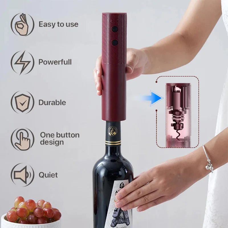 Apribottiglie Elettrico Automatico Ricaricabile USB – Un Click, Design Cordless