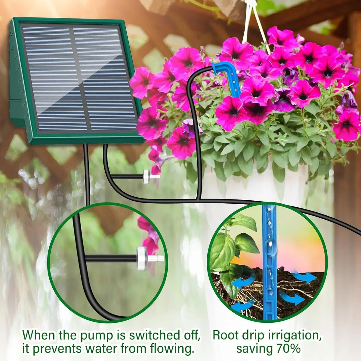 Sistema di Irrigazione Solare Automatico per Giardino e Balcone – Kit DIY Drip