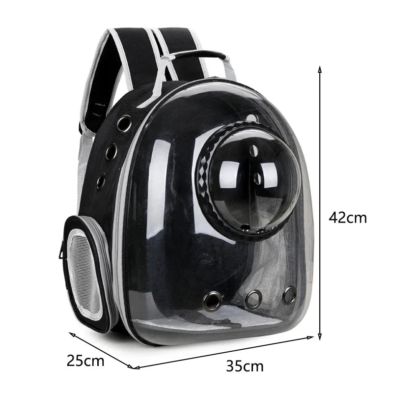 Sac à dos de transport portable et transparent pour chat, sac à dos respirant à bulle pour animaux de compagnie, capsule de voyage pour petits animaux, chiots et chatons