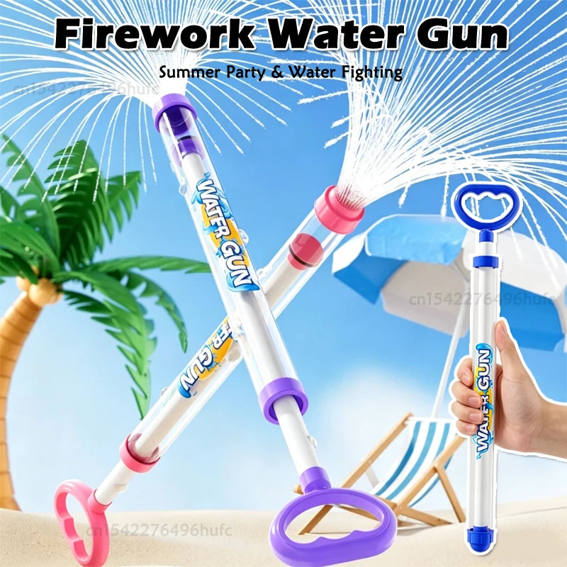 Pistola d'acqua a effetto fuochi d'artificio, ricaricabile, per piscina,…