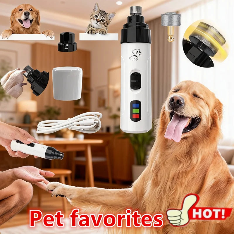 Pet Nail Grinder Elettrico - Limetta Professionale per Cani e Gatti con Testa…