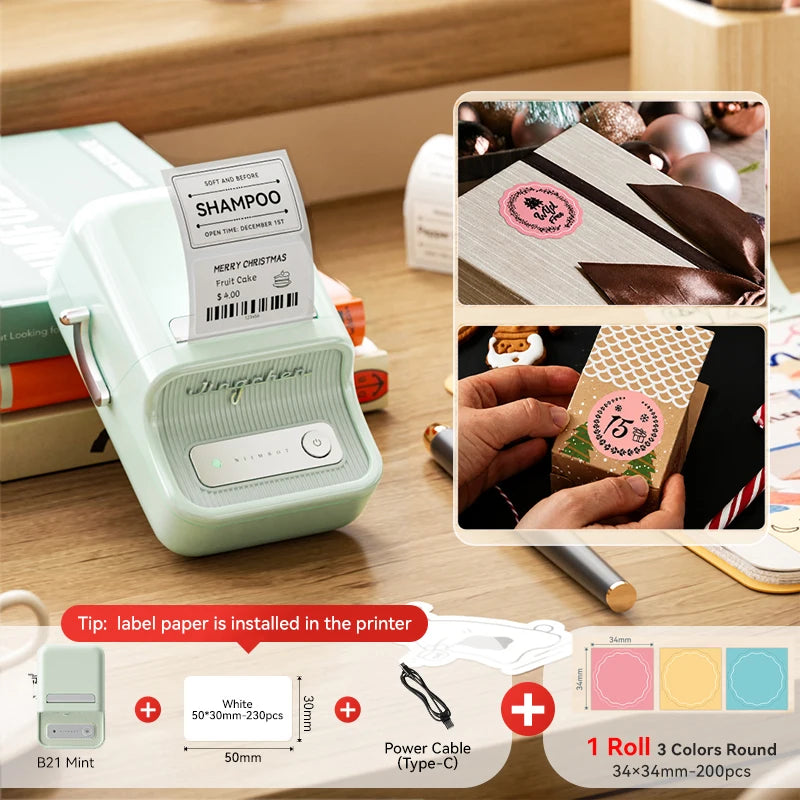 Stampante termica mini portatile – Etichette adesive Bluetooth 20‑50 mm