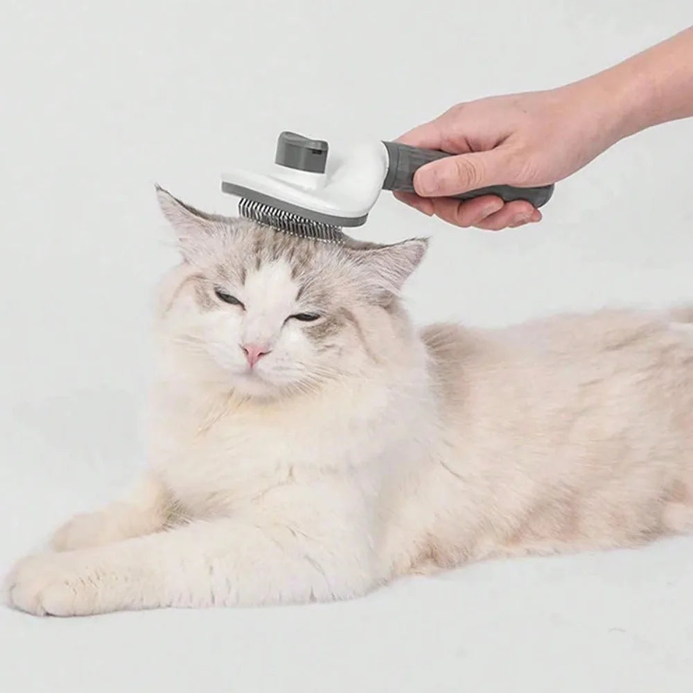 Spazzola slicker per rimozione peli di cani e gatti, pettine anti-shedding