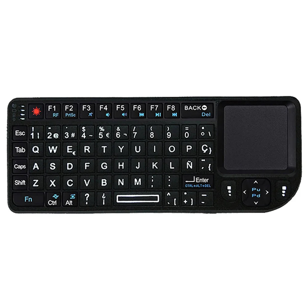 Tastiera 2.4G con mouse touchpad, 7 colori e torcia - PC, Smart TV, Android Box