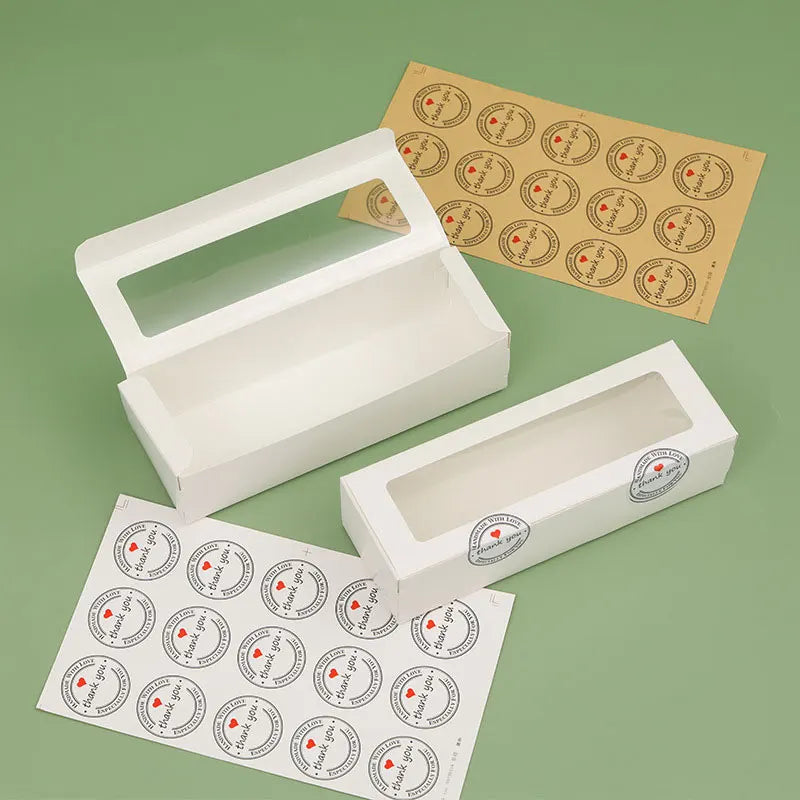 10/20/30/50 Pcs Kraft Paper Packaging Boxes Transparent Window Candy Baking Cake Box For Wedding Birthday Party Gift Box