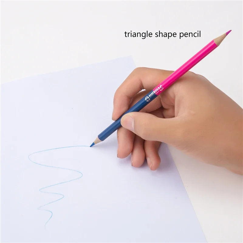 Matite a Doppia Punta 24 Colori per Bambini – Disegno, Schizzo e Arte Pastello