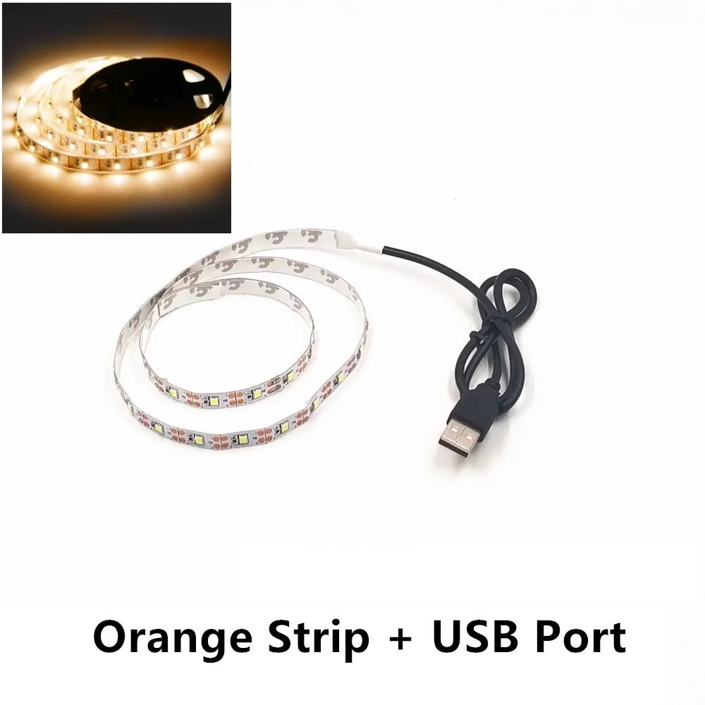 Striscia LED USB 5V 1‑5 m, colori multicolore, impermeabile, 60 LED/m