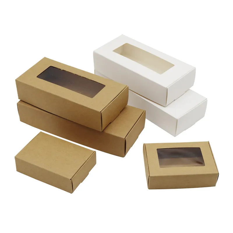 20pcs/Lot Craft Kraft Paper Box Packaging Wedding Party Small Gift Candy Favor Package Boxes Event Favor Kraft Box