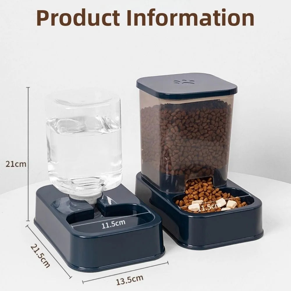 Distributore Automatico Cibo e Acqua per Animali 1.2L/1.5L