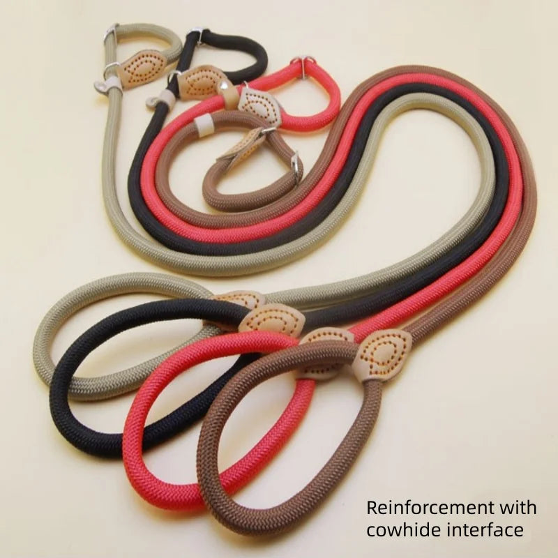 Guinzaglio in Nylon Intrecciato Regolabile per Cani Piccoli e Medi – Resistente…