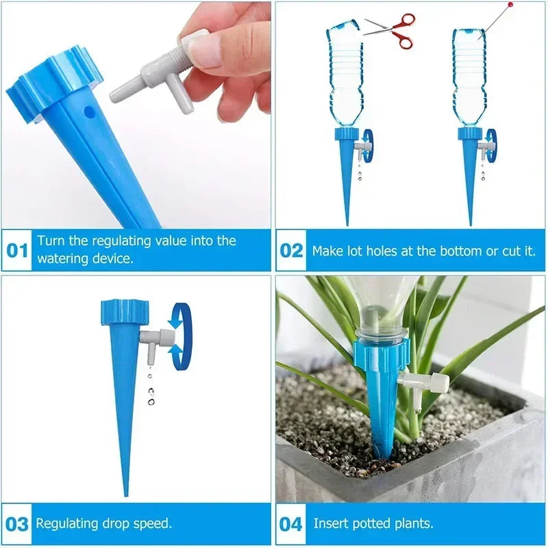 Sistema di Irrigazione a Goccia Automatico per Piante Giardino, Timer Regolabile