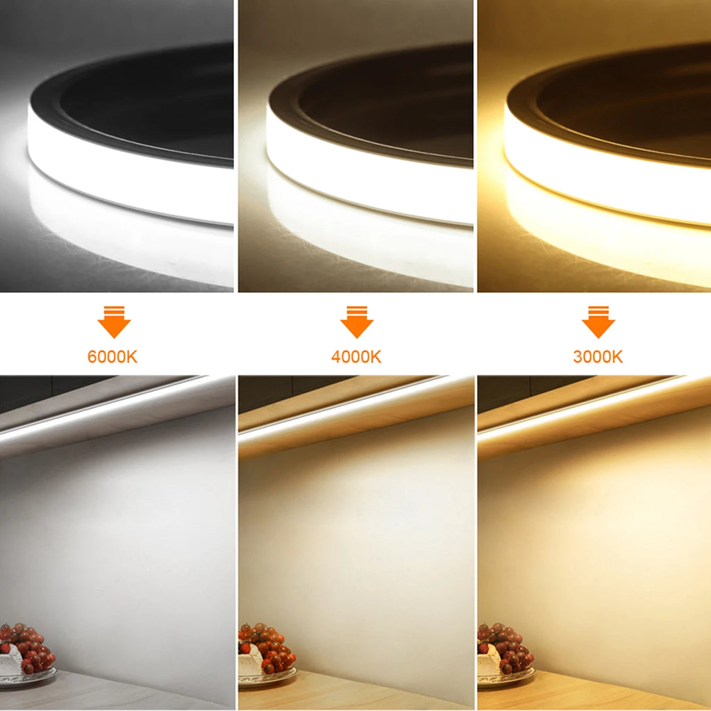Striscia LED Neon COB con Sensore di Movimento, 320 LED/m, 5V USB, Impermeabile