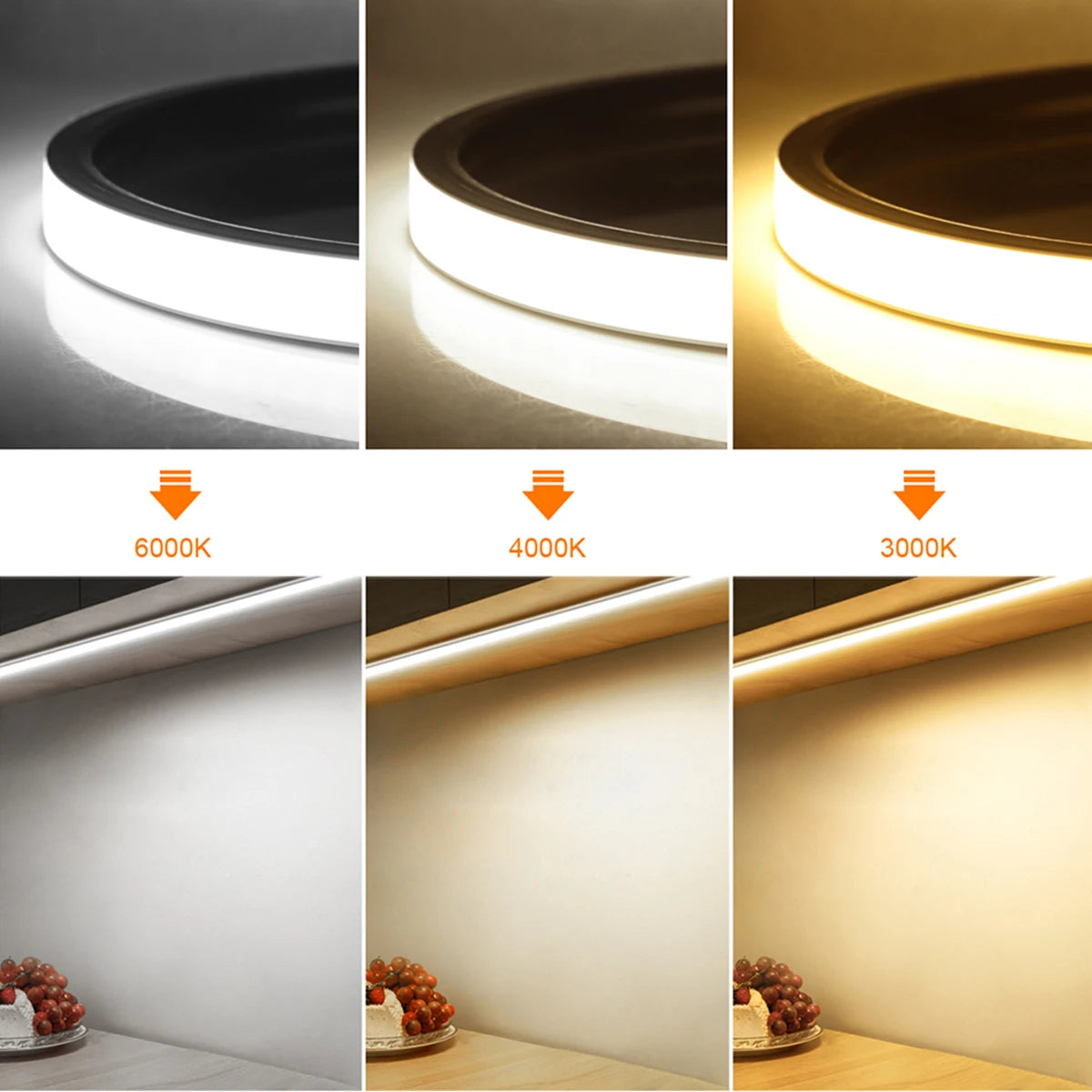 Striscia LED Neon COB con Sensore di Movimento, 320 LED/m, 5V USB, Impermeabile