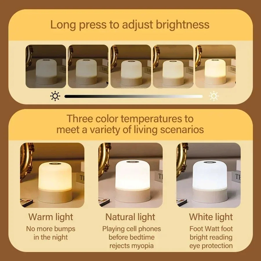 Lampada Notturna Touch RGB Ricaricabile con Telecomando – Illuminazione…