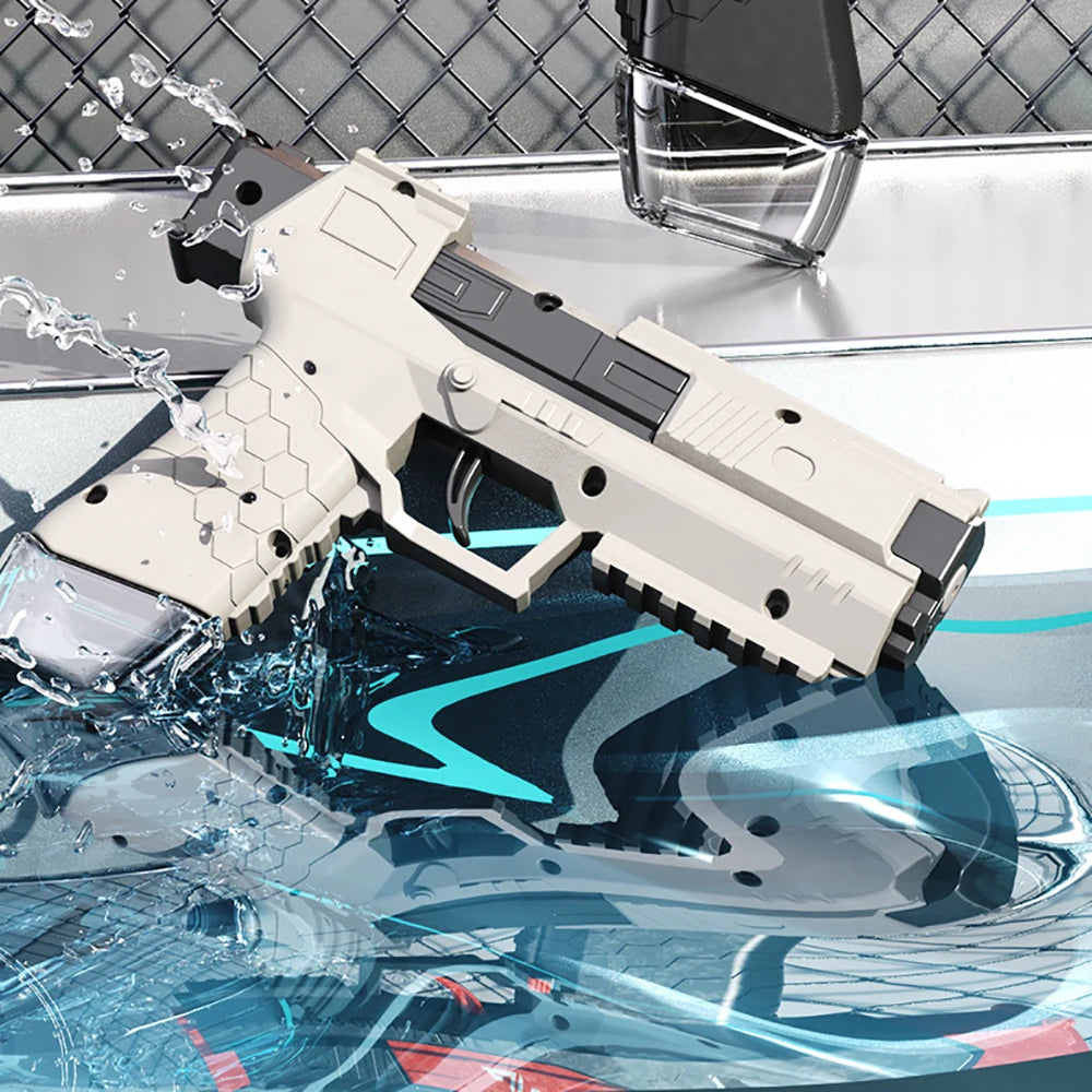 Children Summer Magazine Clip Water Gun non Electric Pistol High-Pressure Full Automatic Shooting Water Beach Toy Gun For Kids