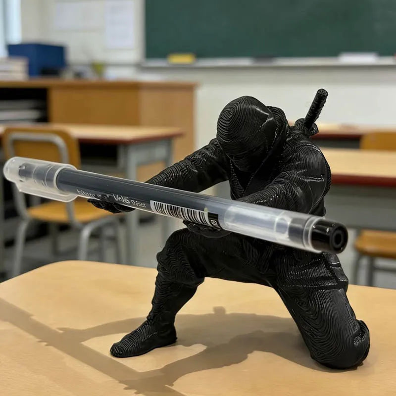 Porta penne ninja 3D stampata - Set da 1 o 3 pezzi, decorazione da scrivania