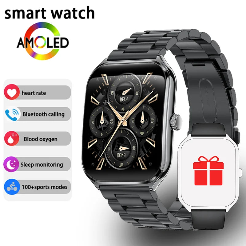 Smart Watch Uomo Donna 1.96" AMOLED HD | BT Call | Fitness Tracker