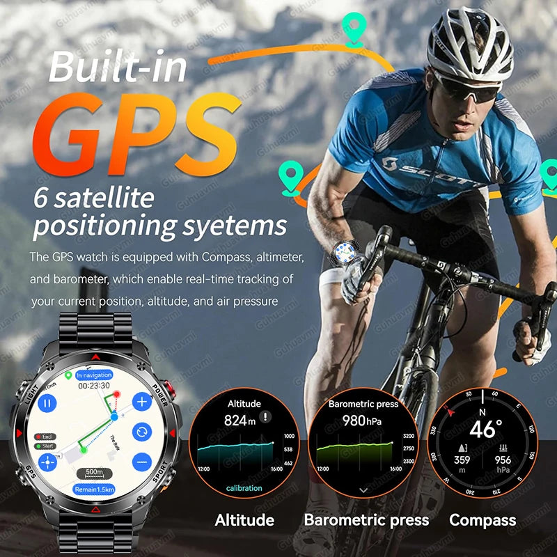 Smartwatch GPS 2026 con AMOLED 1.46", impermeabile 3ATM e batteria 540 mAh