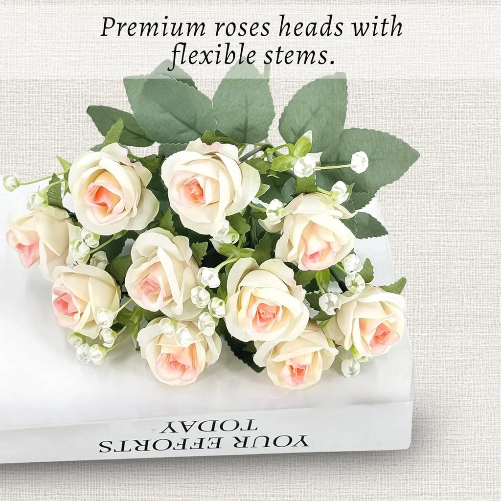 1Pcs Artificial Flowers Bouquet Silk Rose Fake Flowers for Home Room Table Vase Decor Wedding Decoration DIY Gifts Accessories