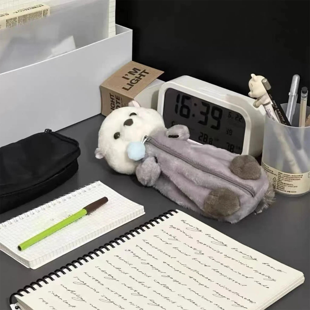 Portapenne in peluche a forma di nutrice – grande capacità, design kawaii