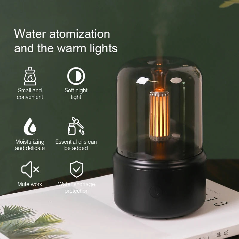 Diffusore d'Aria Portatile Mini USB con Luce Notturna e Nebulizzazione a Freddo…