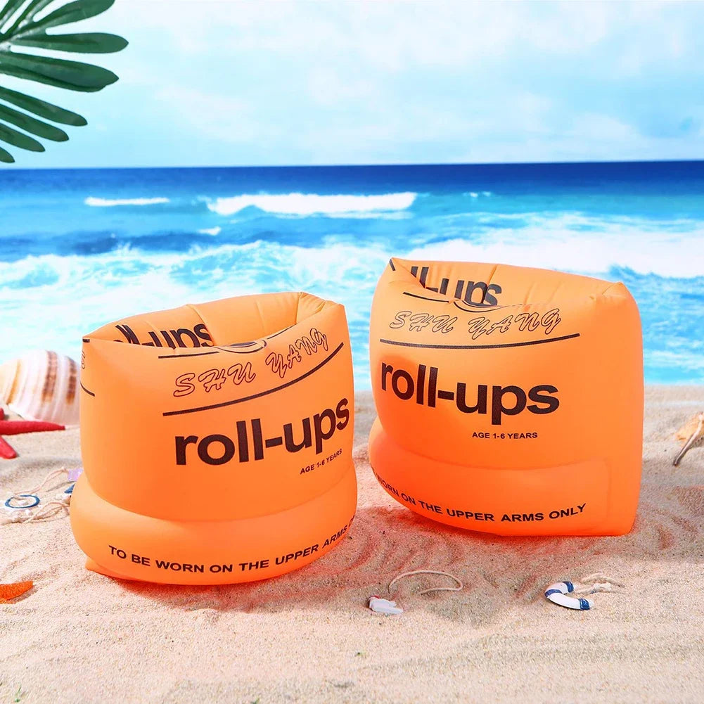 2pcs/set Adult Kids Swimming Inflatable Arm Rings Portable Floating Circle Sleeves Pool Buoy Armbands Swimming Pool Equipment