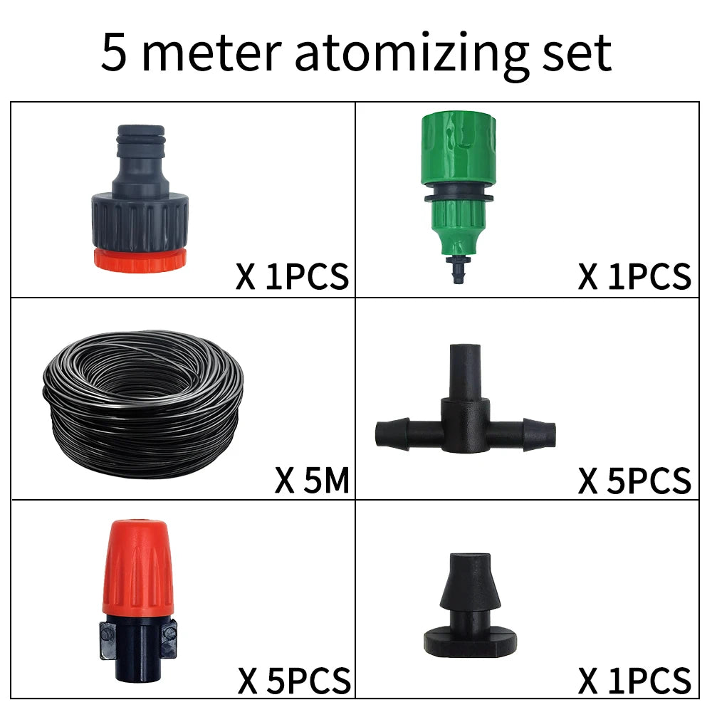 Kit Irrigazione Automatico a Nebulazione 5‑20 m con Tubi PE 4/7 mm