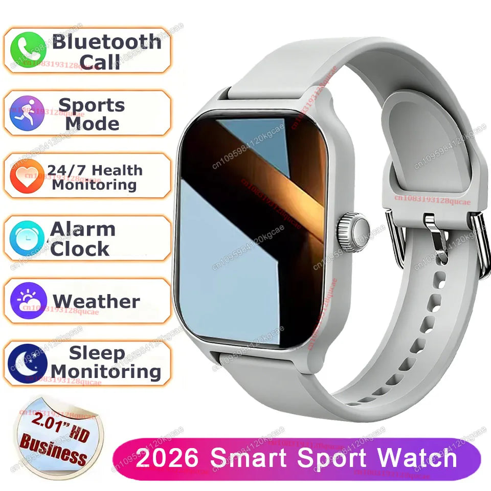 Smartwatch 2.01'' Waterproof Fitness con Monitor Cardiaco e Chiamate