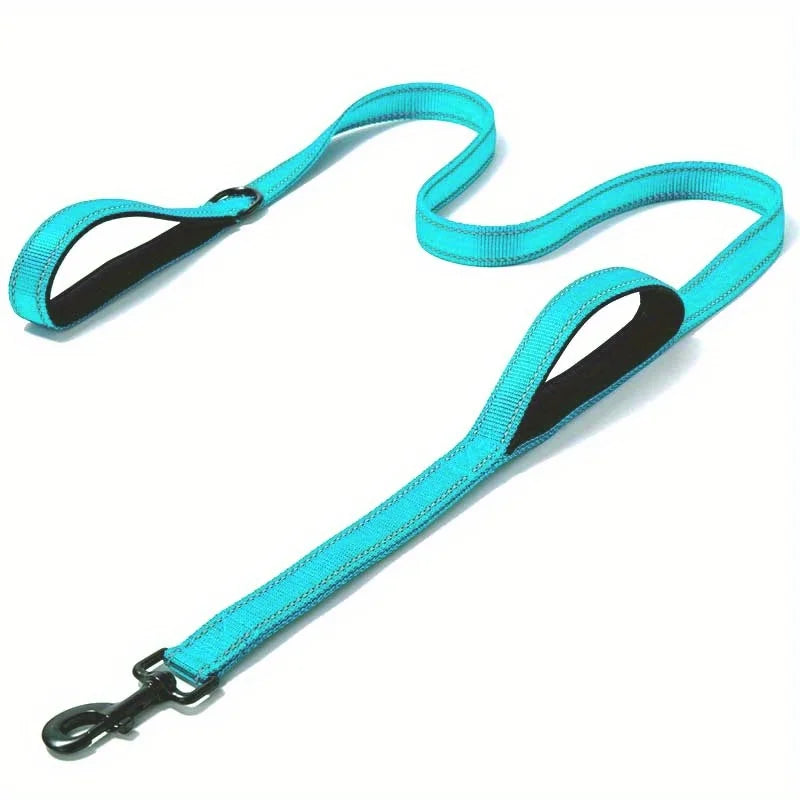 Guida Doppia Padded Nylon Riflettente per Addestramento Cani