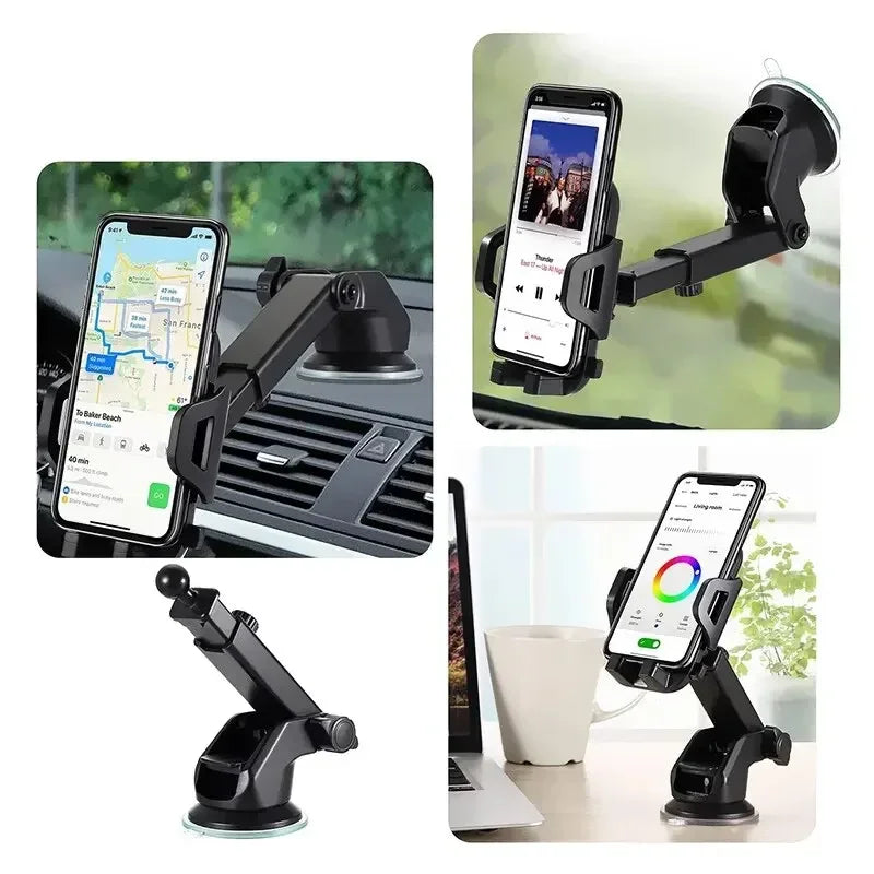 Supporto cellulare auto 360° rotante con ventosa per parabrezza e ventola