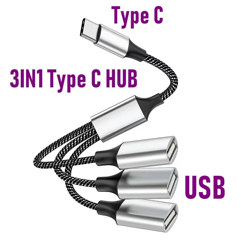 Hub USB Type-C 4 porte con supporto SSD 2.5" - Trasferimento dati veloce