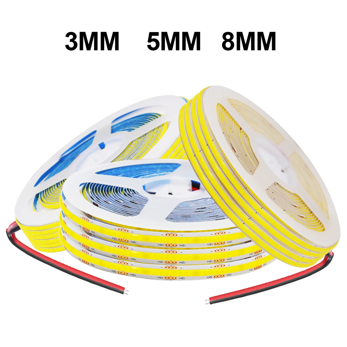 Striscia LED COB flessibile 320 LED/m 5V/12V, 3000‑6000K, 3‑8 mm