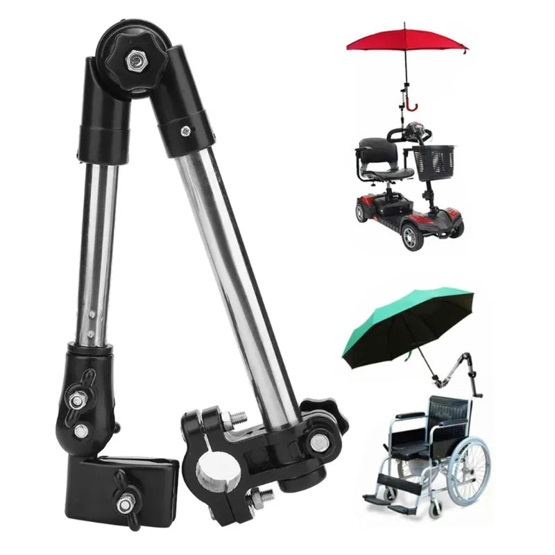 Supporto ombrello girevole 360° per bici e sedia a rotelle, regolabile e…