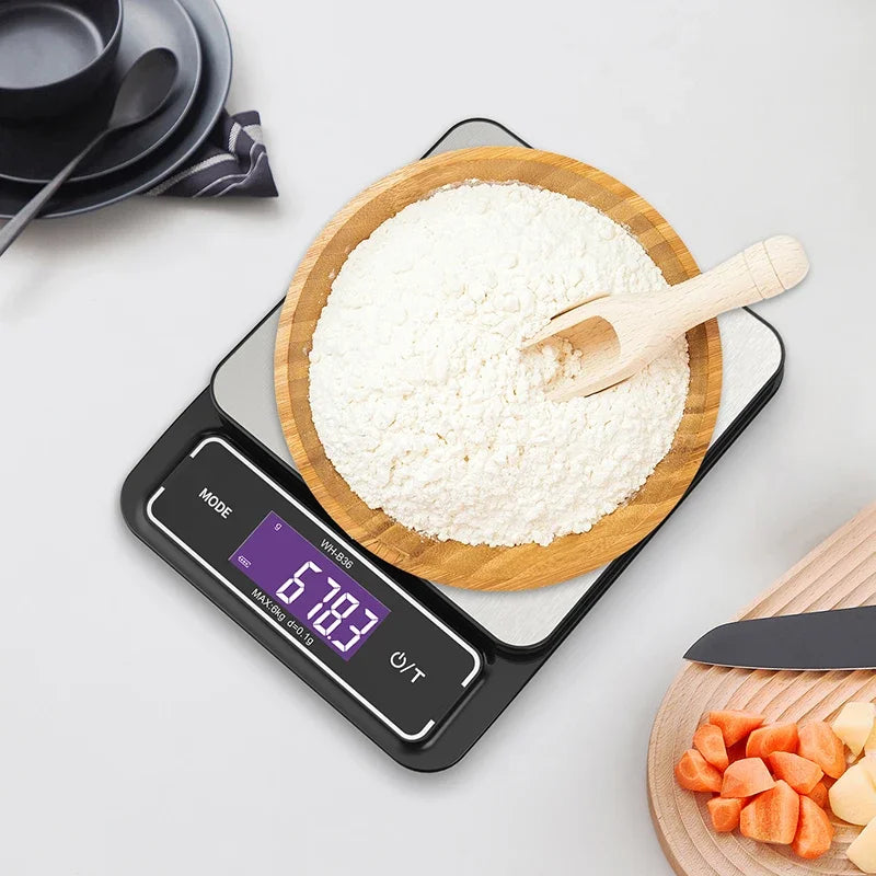 Bilancia da cucina digitale 6 kg/0,1 g – 10 kg/1 g, acciaio inox, impermeabile…