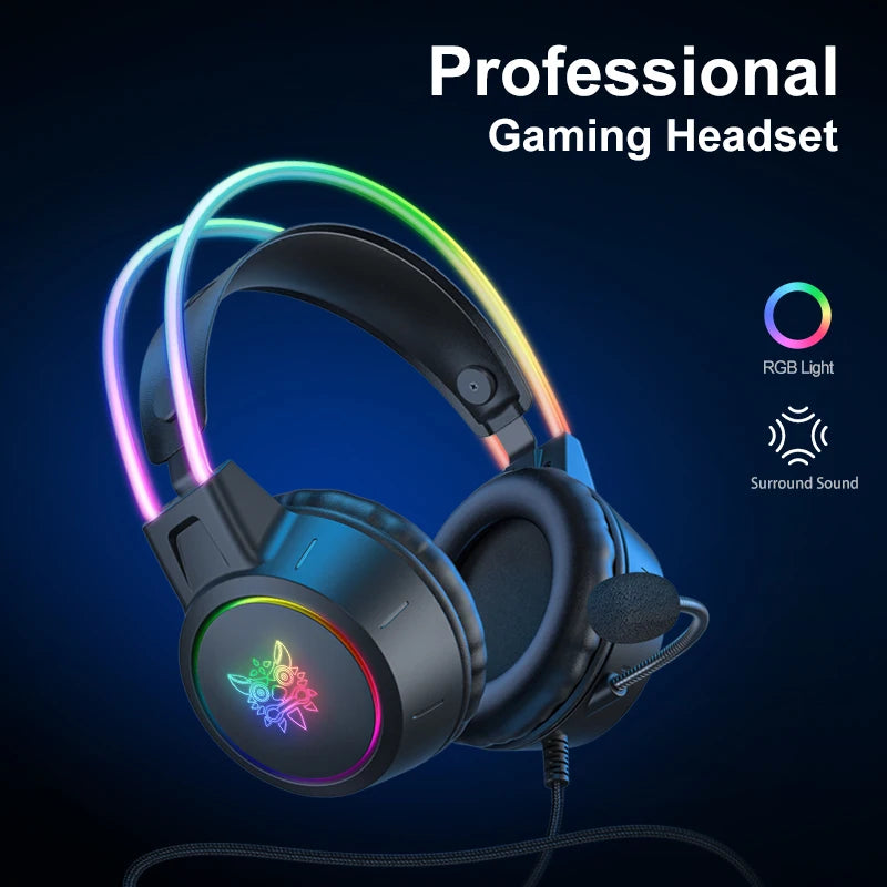 Cuffie Gaming ONIKUMA RGB con Microfono HD, Cablate 3.5mm per PC Xbox PS4 PS5…
