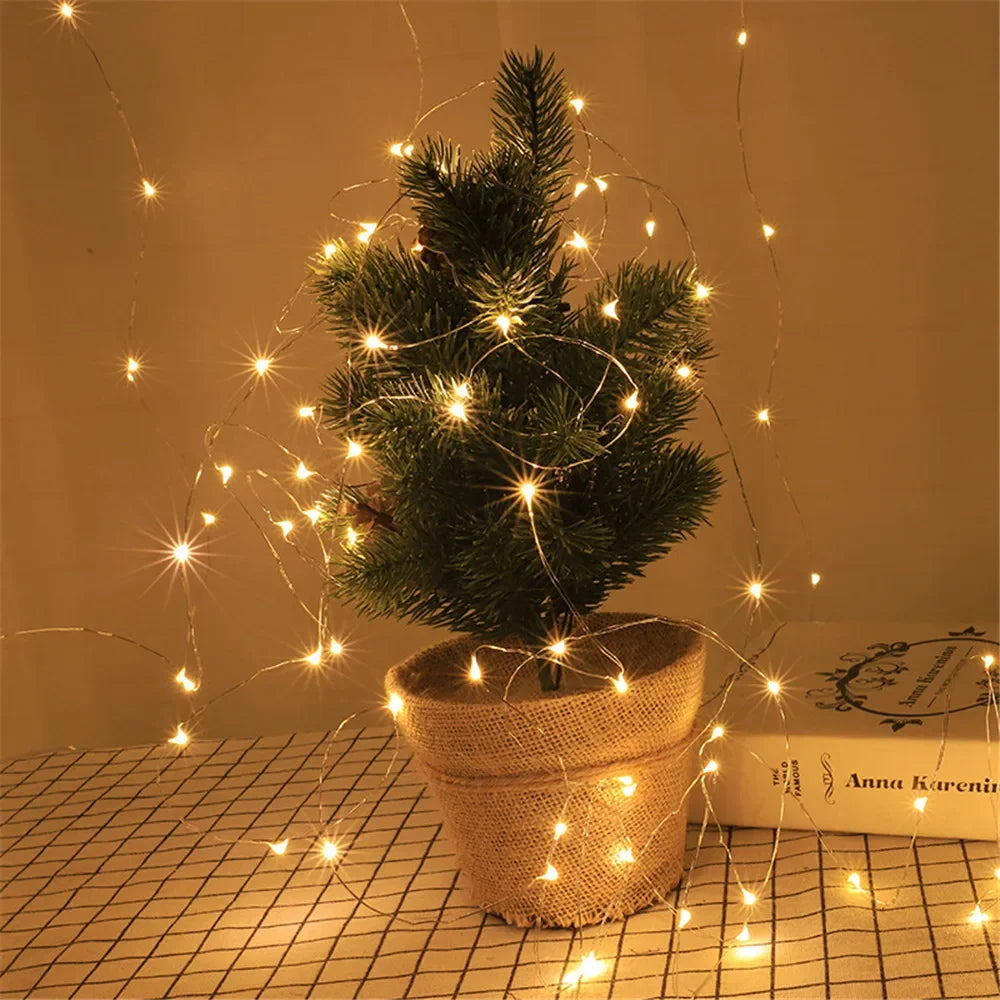 1pc 12m 100leds Solar String Fairy Lights Outdoor Path Garlands Lamp Patio Waterproof Christmas Wedding Garden Street Lights