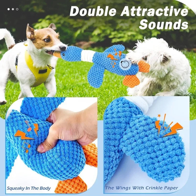 Gioco di peluche interattivo per cani e gatti – masticabile, suono e crinkly