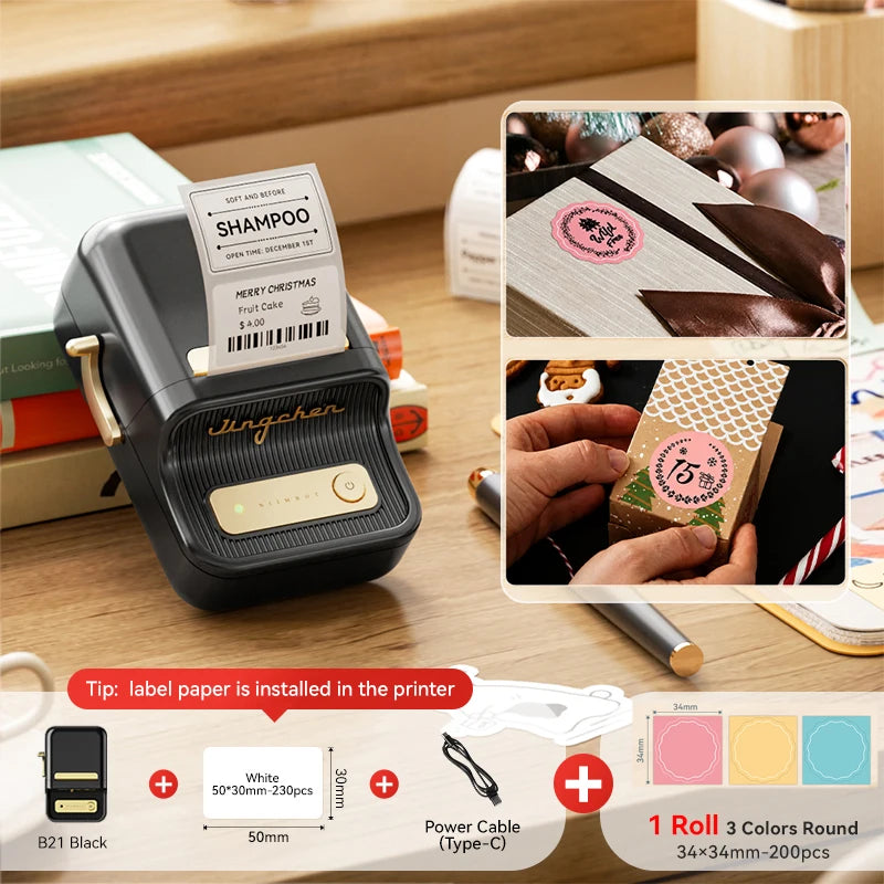 Stampante termica mini portatile – Etichette adesive Bluetooth 20‑50 mm