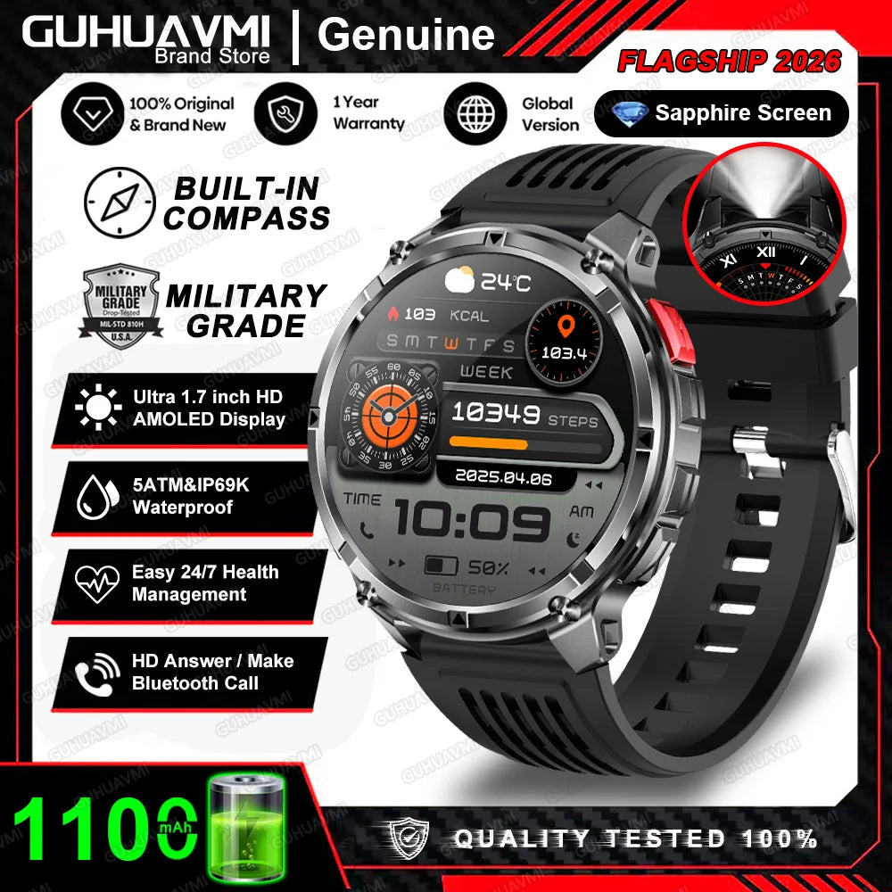 Smartwatch militare T‑Rex 3 Pro 1100 mAh GPS waterproof 5ATM – 1.73″ AMOLED