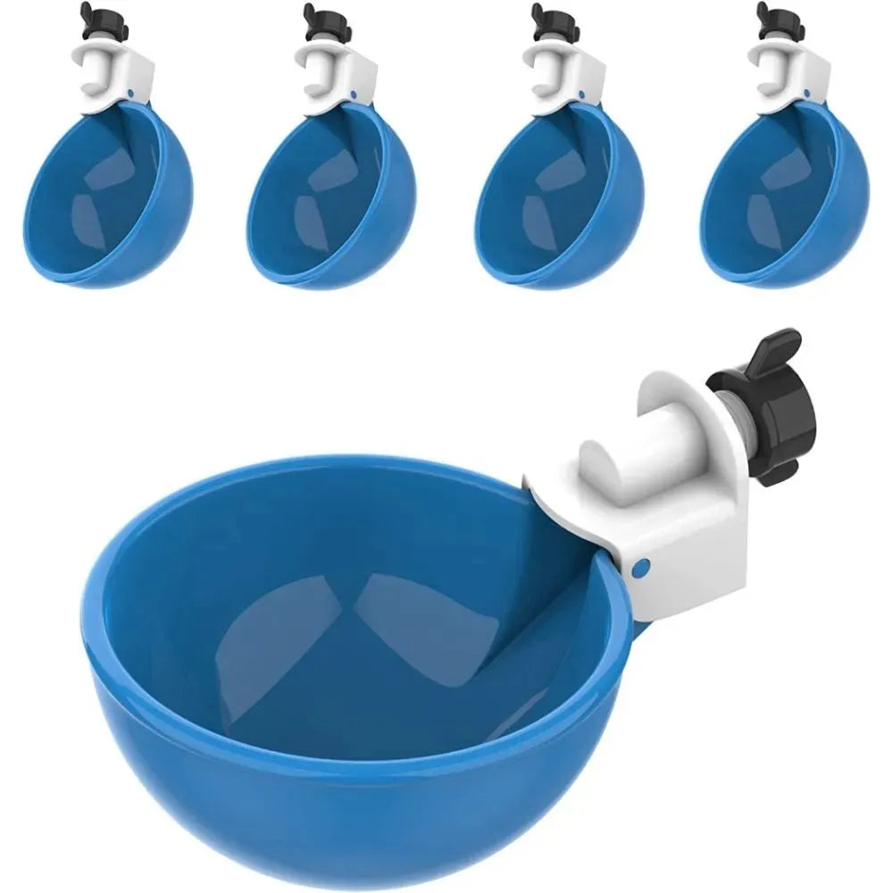Kit da 5 dispenser automatici d'acqua per pollame – alimentatore e abbeveratoio