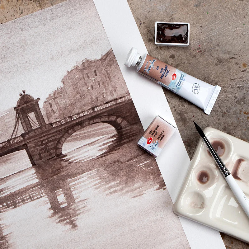 Russian White Nights Extra Fine Artists Grade Watercolors,10ml Tubes Sedimentation&Macaron New Special Series Granulating Colors